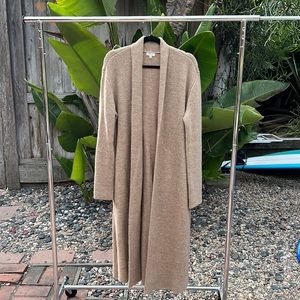 Splendid Oatmeal Long Cashmere Cardigan
